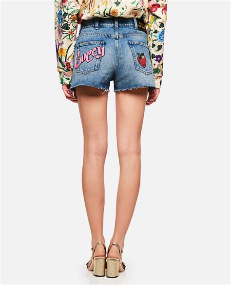 gucci denim shorts|gucci jean shorts.